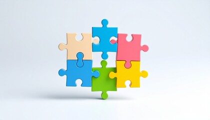 3D puzzle icon symbolizing business collaboration