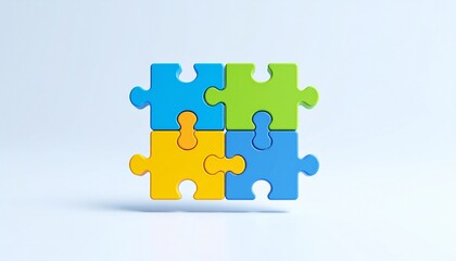 3D puzzle icon symbolizing business collaboration