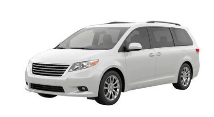 Fototapeta premium White Minivan Front View.