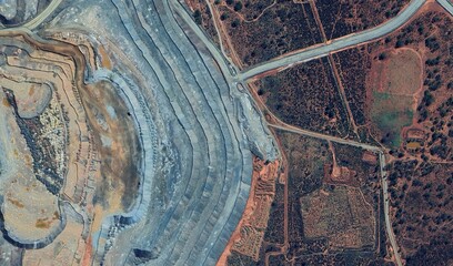 Super Pit Gold Mine, Australia: High-Resolution Satellite View of the Massive Open-Pit Operation