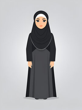 Islam woman clothes flat icon. Muslim, hijab, purdah isolated vector. Culture and religion concept. Vector illustration symbol elements for web design and apps