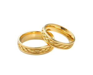 Elegant Gold Wedding Rings Symbolizing Eternal Love, Perfect for Celebrating Marriage and Commitment, Beautiful and Timeless Accessories Featuring Classic Jewelry Design, Wedding Bands, Precious Metal