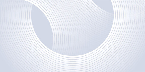 Abstract blue glowing geometric lines on dark blue background. Modern shiny blue circle lines pattern. Futuristic technology concept. Suit for cover, poster, banner, brochure, header, website. eps 10