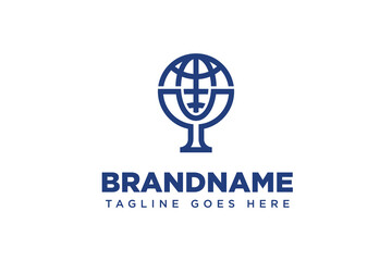 Letter Y Globe Logo, symbolizing connectivity, unity, and global reach