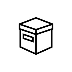 Box and packaging icon set in outlined style. Suitable for design element of cargo box  delivery services  and shipping business Vector
