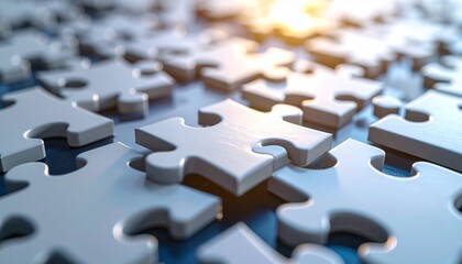 3D puzzle used as a metaphor for business solutions and troubleshooting