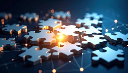 3D puzzle used as a metaphor for business solutions and troubleshooting
