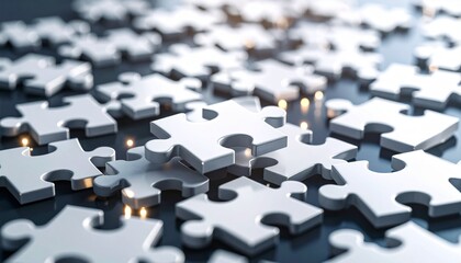 3D puzzle used as a metaphor for business solutions and troubleshooting