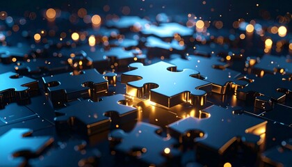 Obraz premium 3D puzzle used as a metaphor for business solutions and troubleshooting