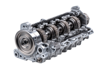 Automotive Shift Kit Assembly on Transparent Background