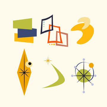 Atomic Mid Century Object Icon Illustration