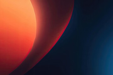 Abstract curves of orange and dark blue