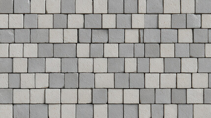 Obraz premium Structured cobblestone wall texture in square formation with subtle joints, clean finish for modern architectural or design rendering
