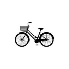 silhouettes of different bikes. Vector illustration