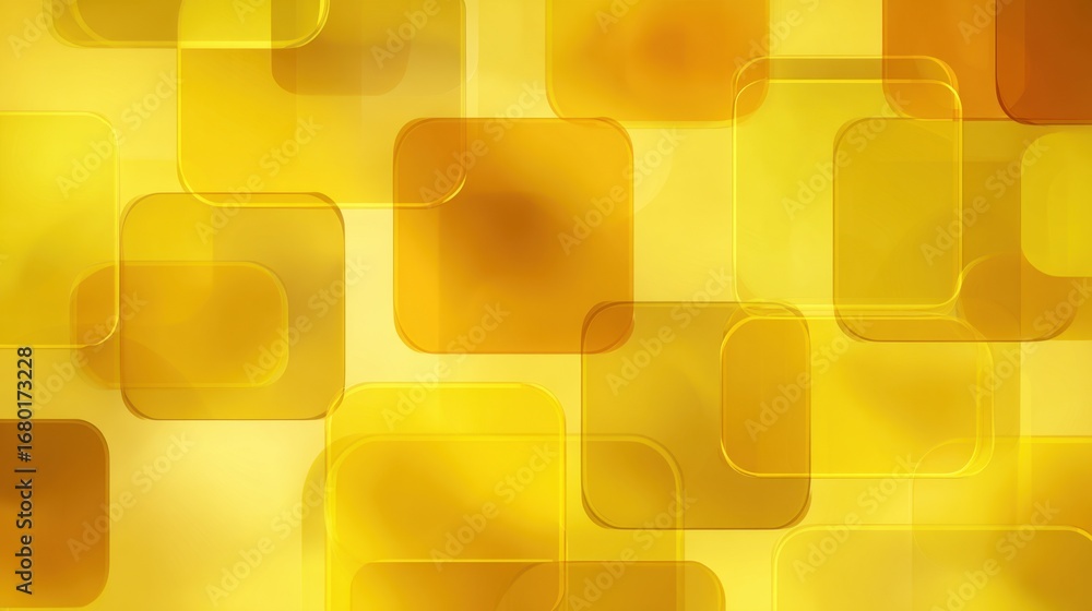 Poster vibrant yellow abstract background with geometric shapes and patterns