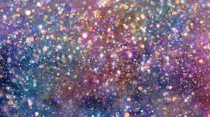 Colorful glitter background with shimmering lights and bokeh effects