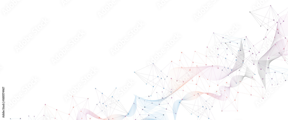Poster vector connect link background. global network technology concept. digital technology futuristic int
