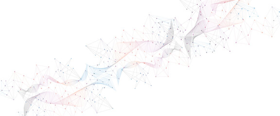 Vector Connect link background. global network technology concept. Digital technology futuristic internet network speed connection colorful background.