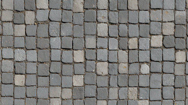 Structured cobblestone wall texture in square formation with subtle joints, clean finish for modern architectural or design rendering