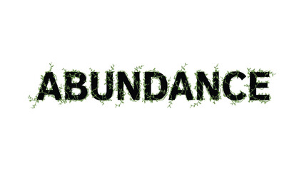 Abundance concept with vines and leaves for prosperity growth and wealth design idea