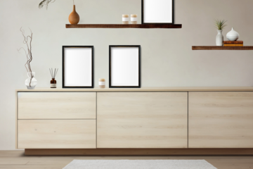 Minimal decor png, picture frame, transparent mockup