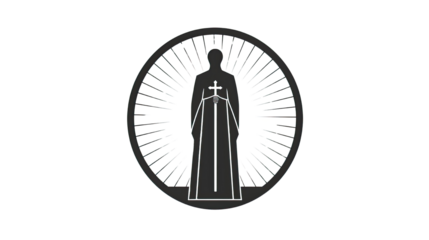 corpus holy communion icon in circle on white background