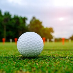 Obraz premium Golf ball on a putting green