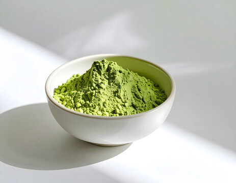 fresh macha powder in bowl