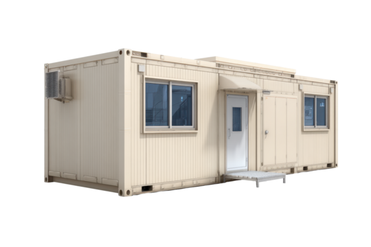 Beige Portable Modular Container Office Unit