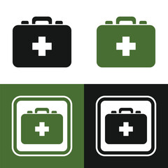 Health Bag Silhouette Vector