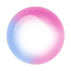 Glowing Aura Gradient Circle With Pink And Blue Hues