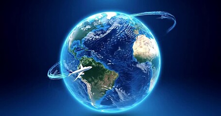 A breathtaking view of our beautiful blue marble, the Earth, a vast and vibrant sphere glowing with the lights of continents and cities against the black of space - Powered by Adobe