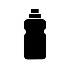 Simple Black Silhouette Sanitizer Bottle Design Medical and Hygiene Icon