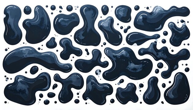 Abstract Ink Blot Design Collection