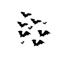 group of flying bats