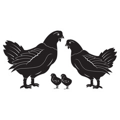 mother hen with her chicks icon