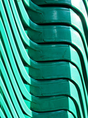 Pattern of plastic chairs stack. 