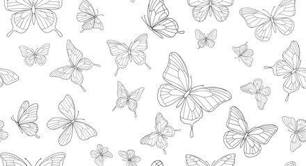 Elegant butterfly pattern design for natural, whimsical, and artistic projects