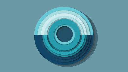 Abstract circular orb with glowing ripples and gradient effect vector illustration