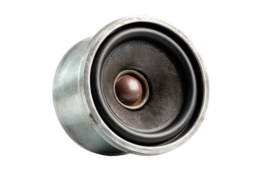 Single Speaker Driver Transducer on Transparent Background