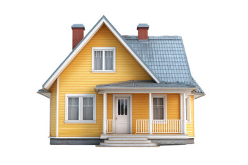 Yellow Spite House Isolated on Transparent Background