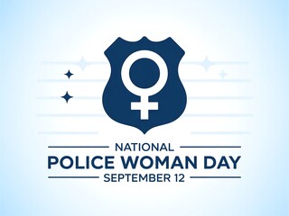 Celebrating national police woman day with a symbol of female strength and law enforcement