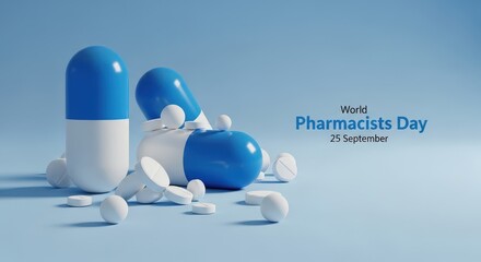 World Pharmacist Day Illustration with Healthcare Symbols