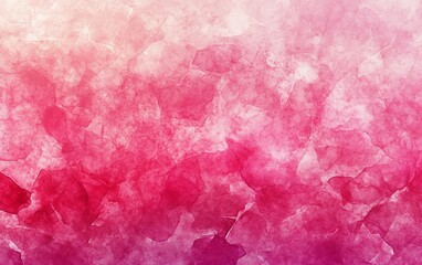 Fototapeta premium Pink-red gradient watercolor washes blend, creating a soft, textured background, light to dark