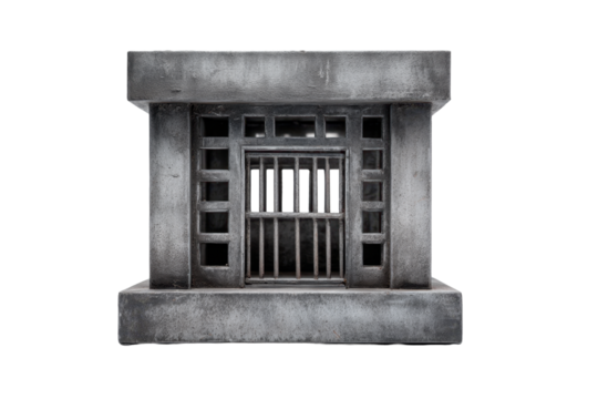 Concrete Prison Cell Icon on Transparent Background