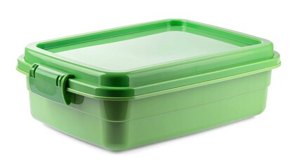 Green plastic food container