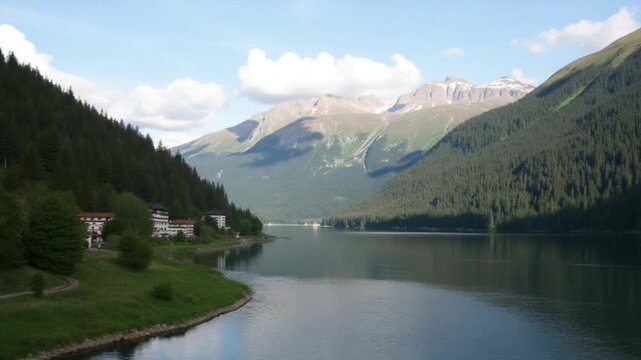 river along mountain againts sky