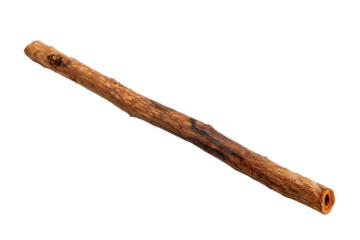 Natural Wooden Stick on Transparent Background