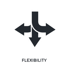 Flexibility Icon Glyph Style. Vector Illustration For Graphic Design