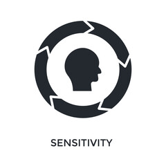 Sensitivity Icon Glyph Style. Vector Illustration For Graphic Design